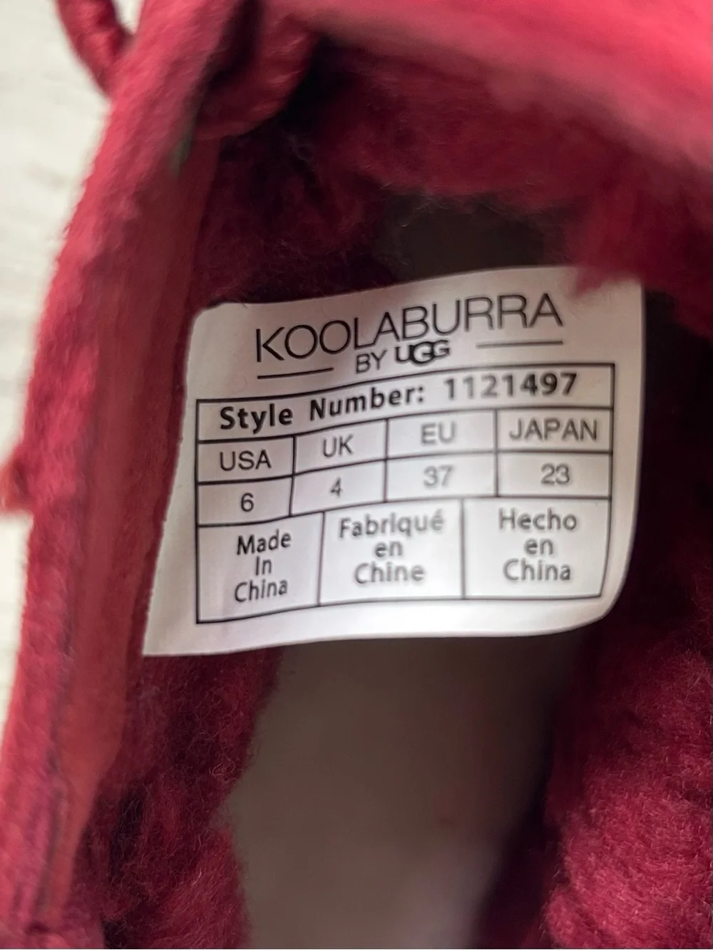 KOOLABURRA by UGG Advay Cranberry Red Suede Lace-Up Booties NEW 6